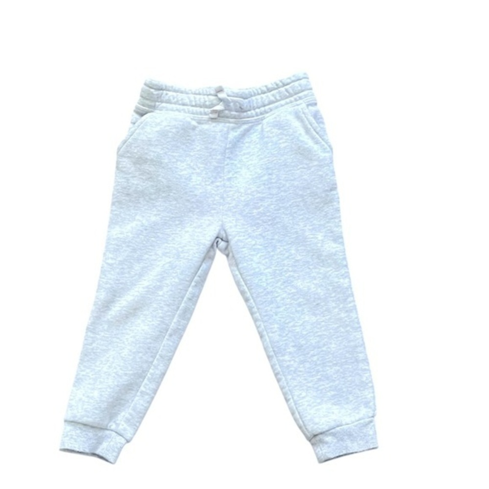 Jumping Beans softest fleece casual pull-up sweatpants light gray Unisex 24 Mo
